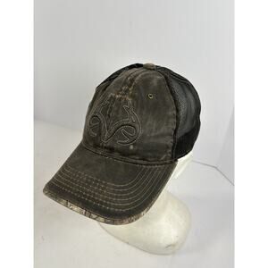 Real Tree Snap Back Hat Distressed Mesh Back One Size Fits Most Country Style